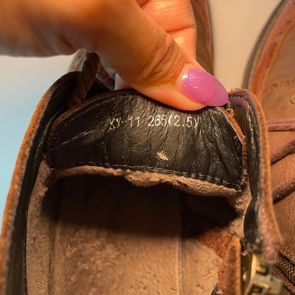 Mens Real Leather Business Ankle Boots Shoes Brogue Carve Wing Tip Fur Inside 11 - Picture 8 of 9